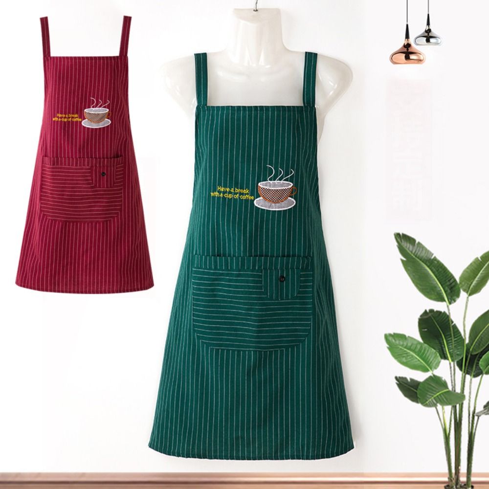 Kitchen Gadgets Trending - Модный простой полосатый хлопковый кухонный комбинезон